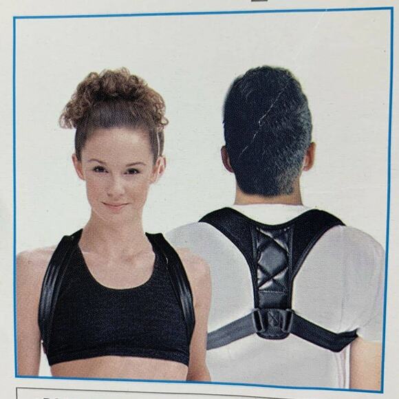 Men Women Back Posture Corrector Support Upper Shoulder Brace Belt Pain Relief - Picture 2 of 7
